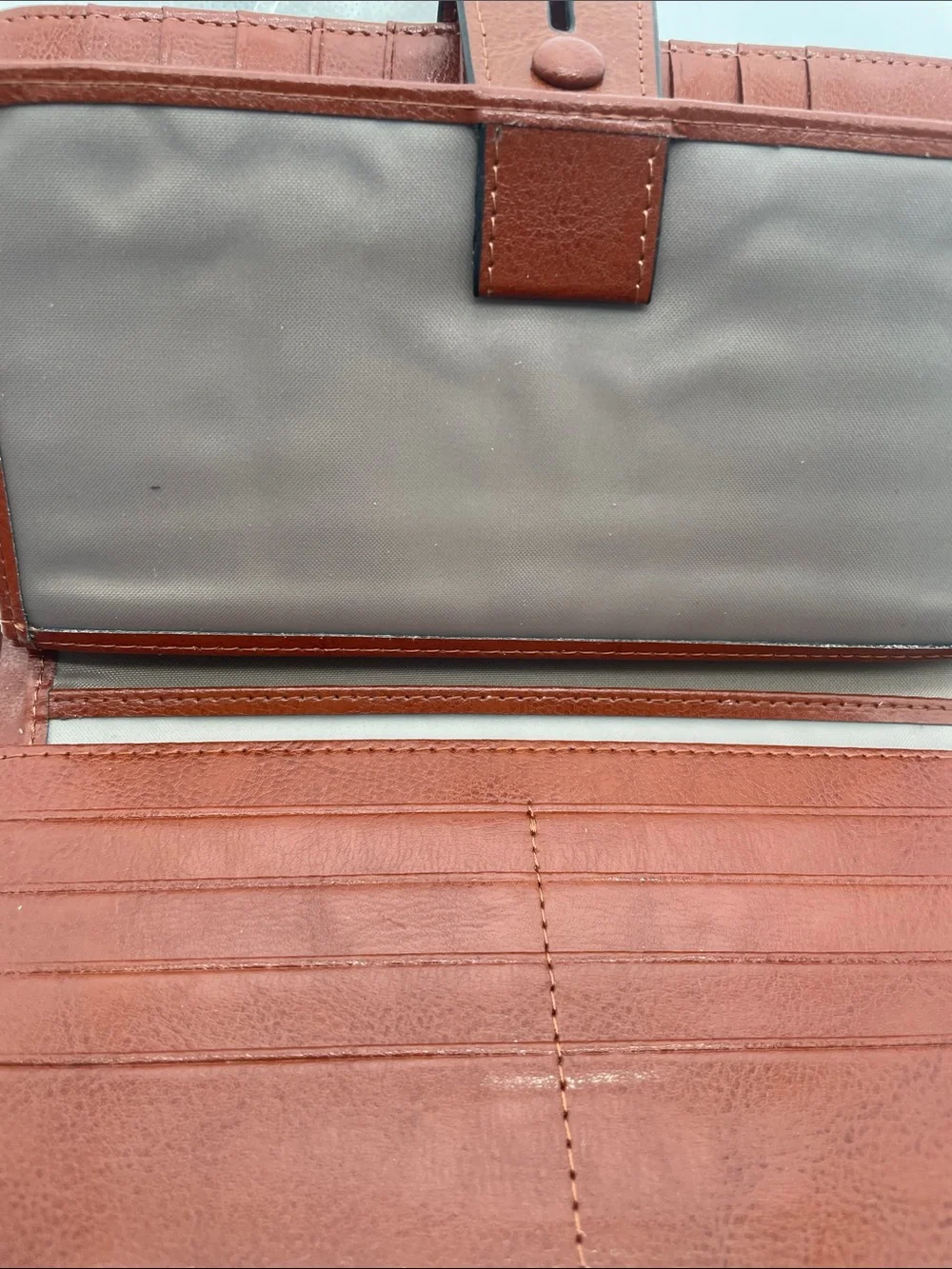 Bostanten Brown Leather Zip-Around Wallet